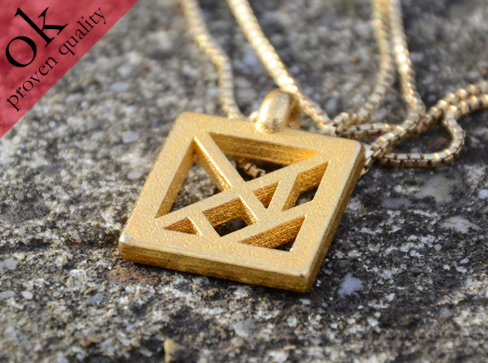 tangram pendant 3d printed