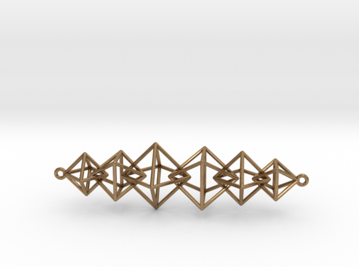 Interlocking Octahedron Necklace 3d printed 