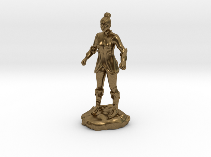 Female Human Fighter with Elven influenced armor. 3d printed