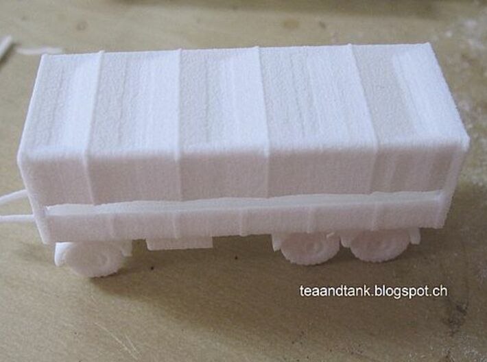1/144 set of two German 7 ton trailers 3d printed 