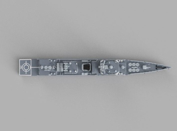 1/2000 CNS Lanzhou 3d printed Computer software render.The actual model is not full color. 