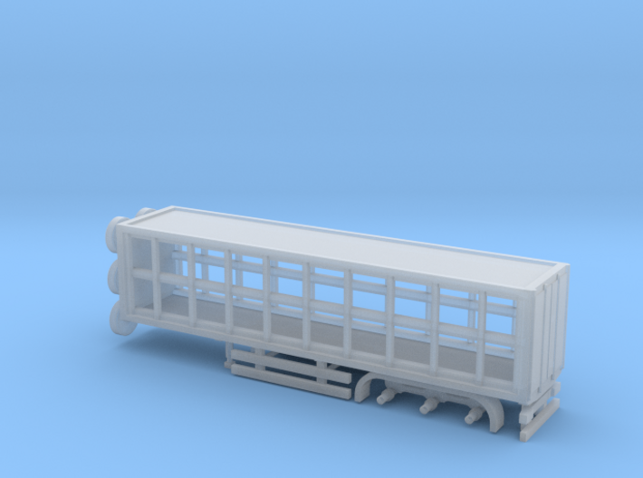 N Gauge Artuculated Lorry Curtain Sided Trailer 3d printed