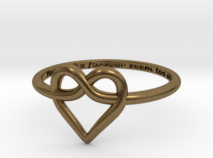 Infinity Love Ring 3d printed