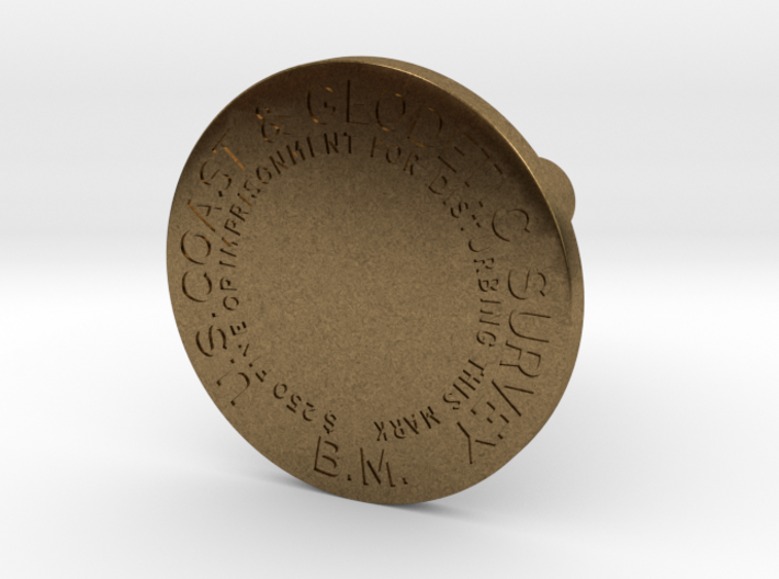 Benchmark - early flat type with no center mark 3d printed 
