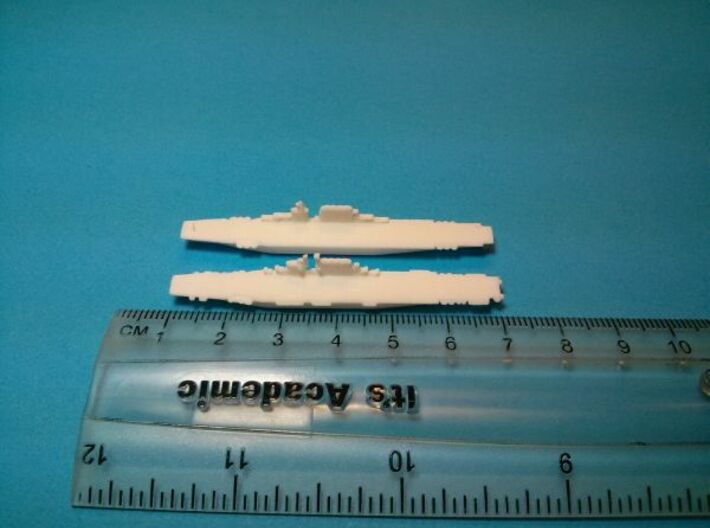 USN Carriers 1936 1/4000 and 1/4300 3d printed Lexington size (model in this set is on top)