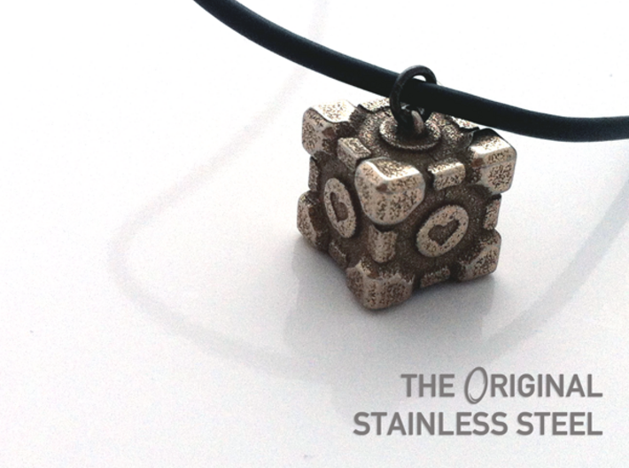 Weighted Companion Cube Pendant 3d printed 
