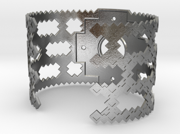 Inca Cross Wide Cuff Bracelet 3d printed