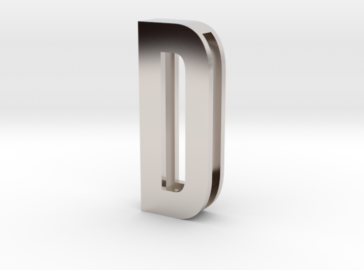 Choker Slide Letters (4cm) - Letter D 3d printed
