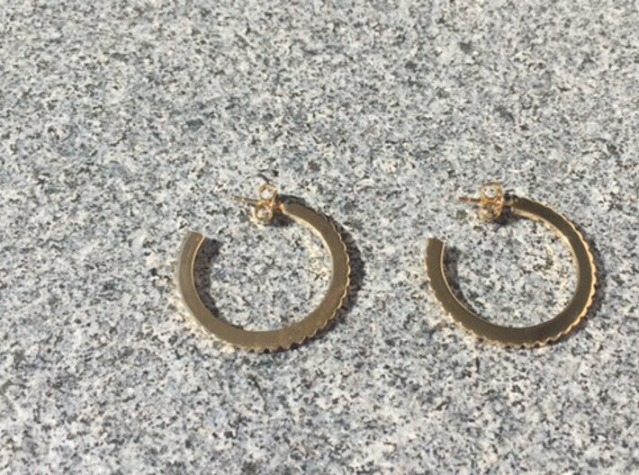 Ingranaggi Hoop Earrings  3d printed 