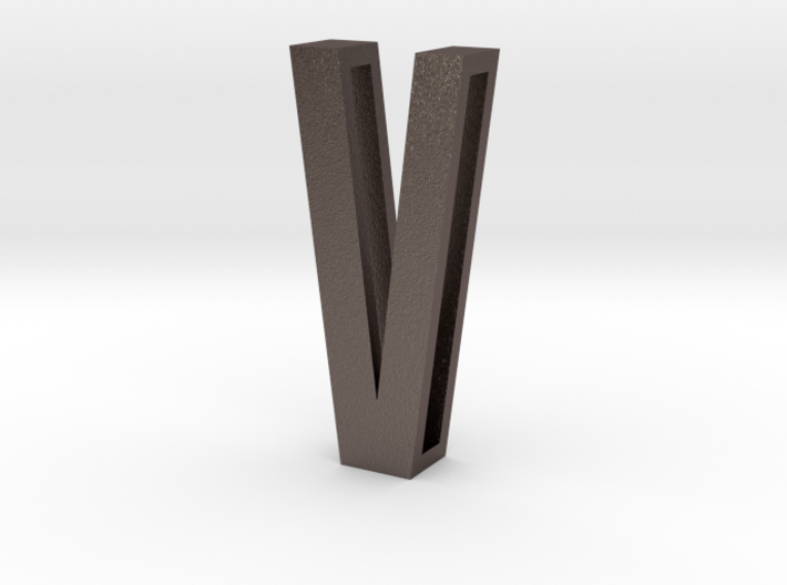 Choker Slide Letters (4cm) - Letter V 3d printed