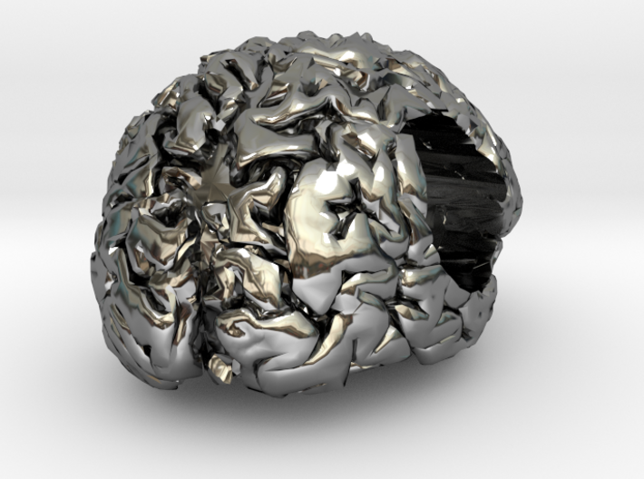 Brain European Charm Bracelet Bead 3d printed