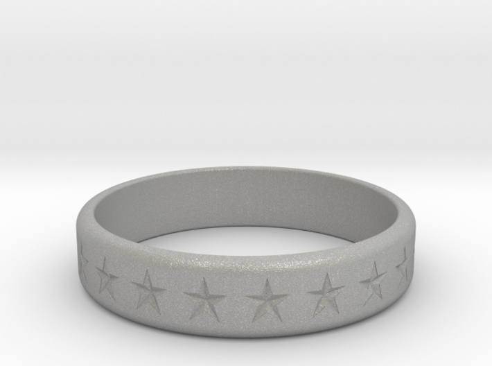 Stars Around (5 points, engraved, thick) - Ring 3d printed