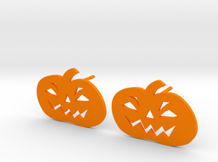 Jack-O-Lantern Earrings 3d printed