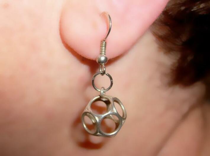 Dod Earrings - Thin 3d printed In Silver (hook not included)