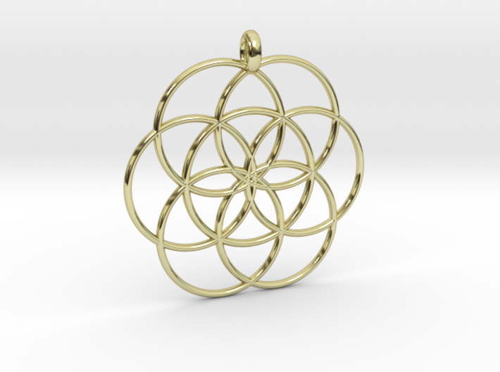 Flower of Life - Hollow Pendant 3d printed