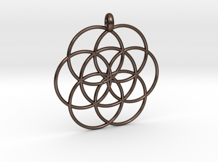 Flower of Life - Hollow Pendant 3d printed