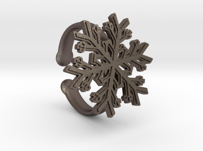 Snowflake Ring 1 d=16.5mm Adjustable h35d165a 3d printed