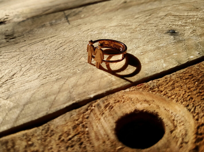 Love Collection Rings - Man and Woman Ring 3d printed 