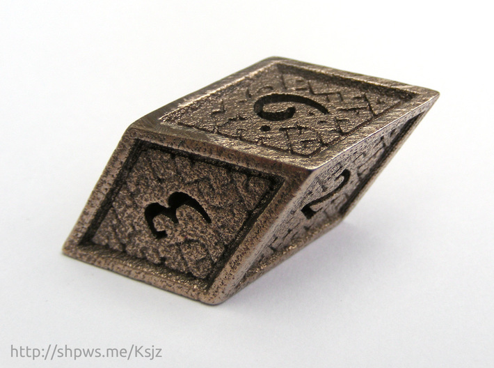 Hedron D6 (Hollow), balanced gaming die 3d printed 