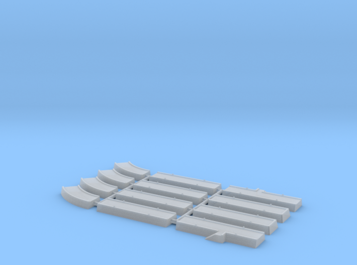 1/1200th - 1/1250th scale Pier pack (12 pieces) 3d printed