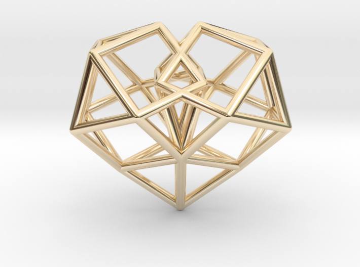 Pendant_Cuboctahedron-Heart 3d printed