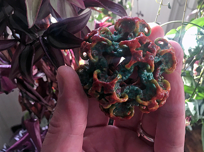 Organoid 1st Mandelbulb3D color mesh ever printed! 3d printed First meeting with terrestrial plant life...
