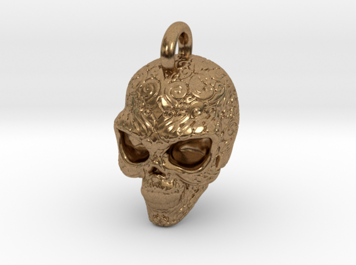 Day of the Dead/ Halloween Skull Pendant 2.6cm 3d printed