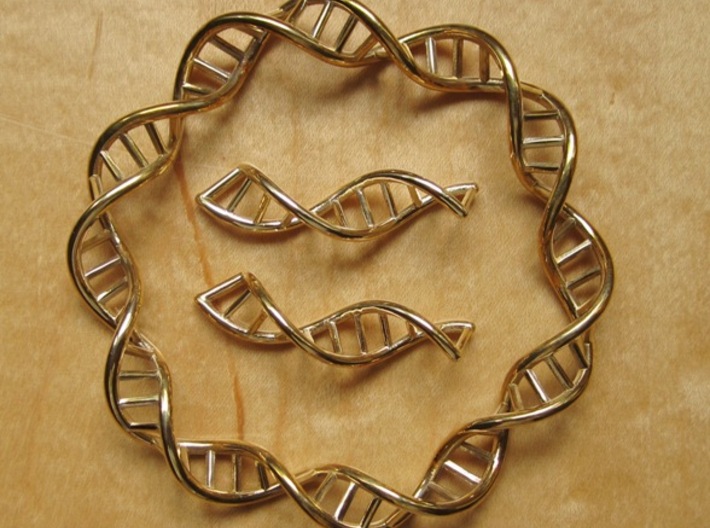 DNA Earrings 3d printed 