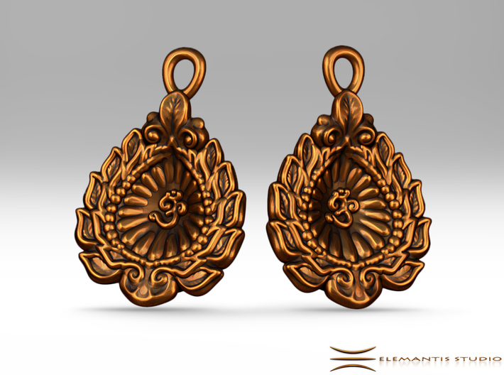 Diwali / Loi Krathong AUM Earrings 3d printed these earrings require earring hooks which are not included