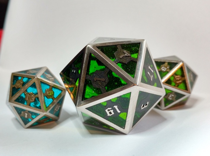 D20 Epoxy Dice extra large edition 3d printed Epoxy is not printed and has to be added later on by the customer