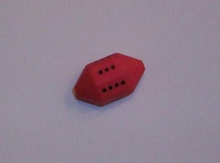 Cycle D7 Die 3d printed A roll of seven. Printed in Strong &amp; Flexible Plastic. Finished with acrylic paint.