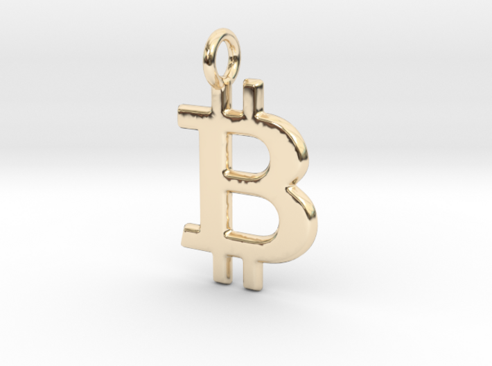 Bitcoin Pendant 3d printed