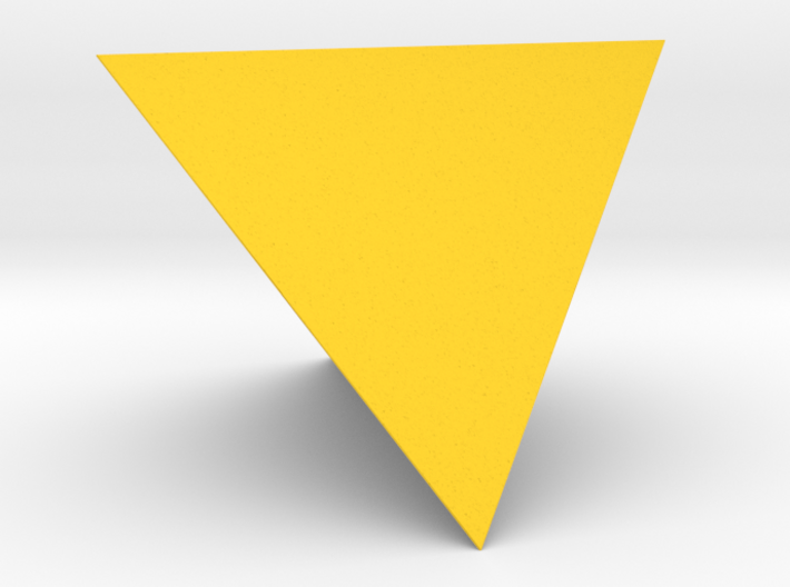 1 Tetrahedron (four faces). 3d printed
