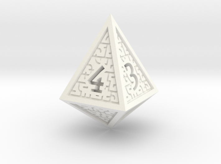 Hedron D4 (Solid), balanced gaming die 3d printed 