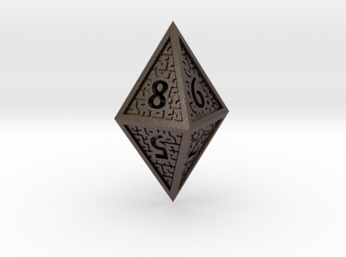 Hedron D8 Closed (Hollow), balanced gaming die 3d printed 