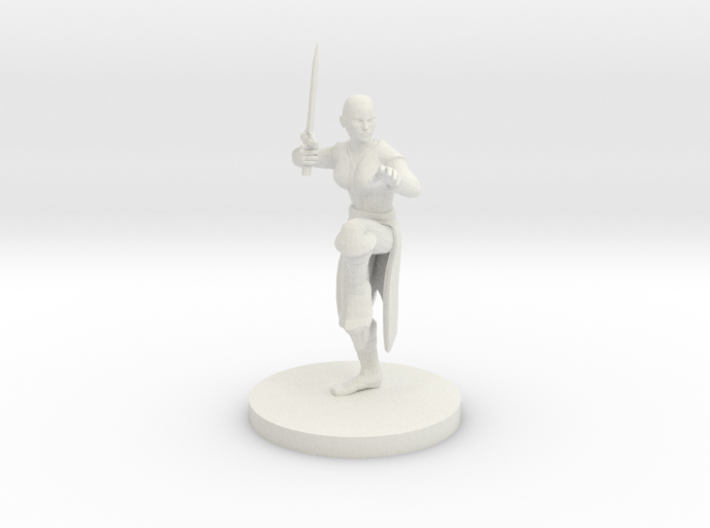 Female Sword Monk 3d printed