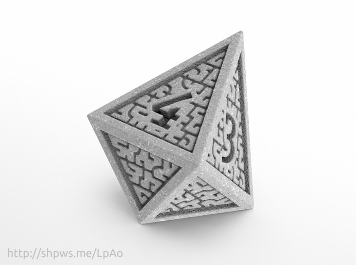 Hedron D4 (Solid), balanced gaming die 3d printed