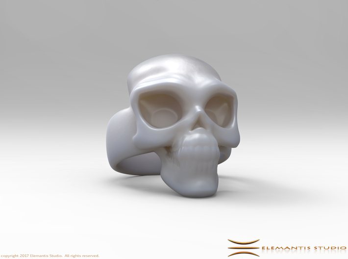 Skull Ring 'Sole' 3d printed