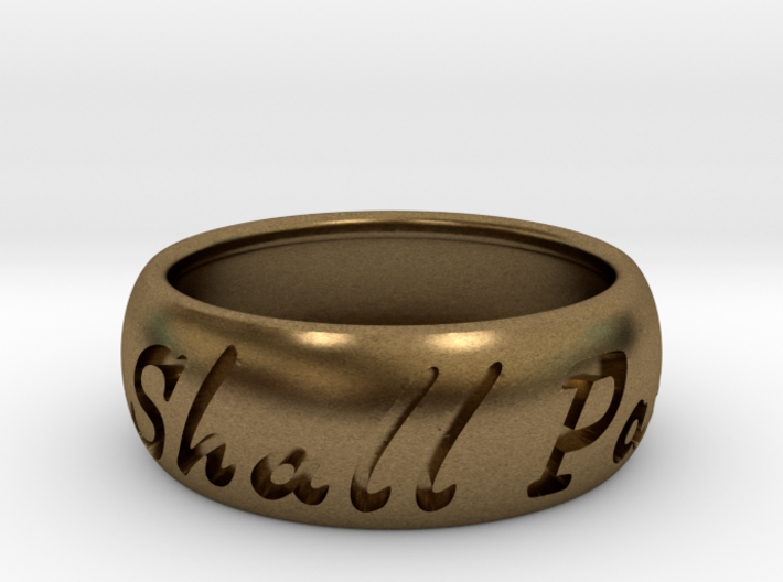 This Too Shall Pass ring size 12 1/2 3d printed