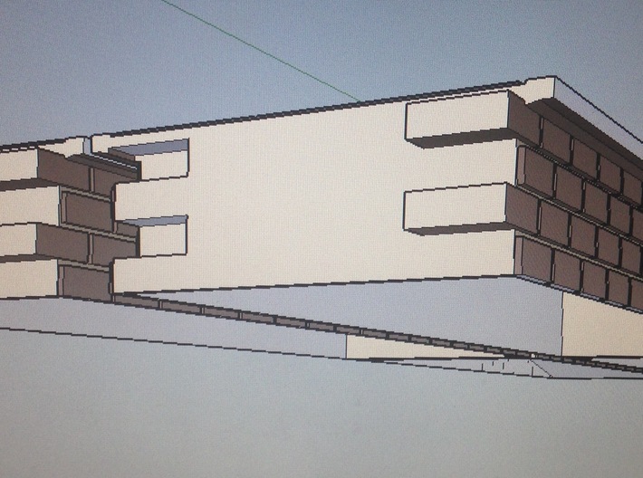 N gauge platforms textured, seamless joints. 3d printed 