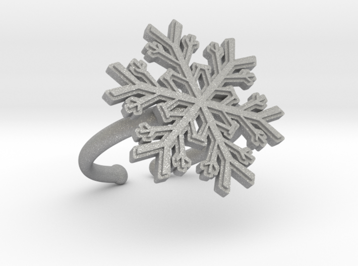 Snowflake Ring 1 d=16.5mm Adjustable h21d165a 3d printed