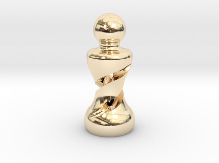 Chess Pawn Double Helix 3d printed