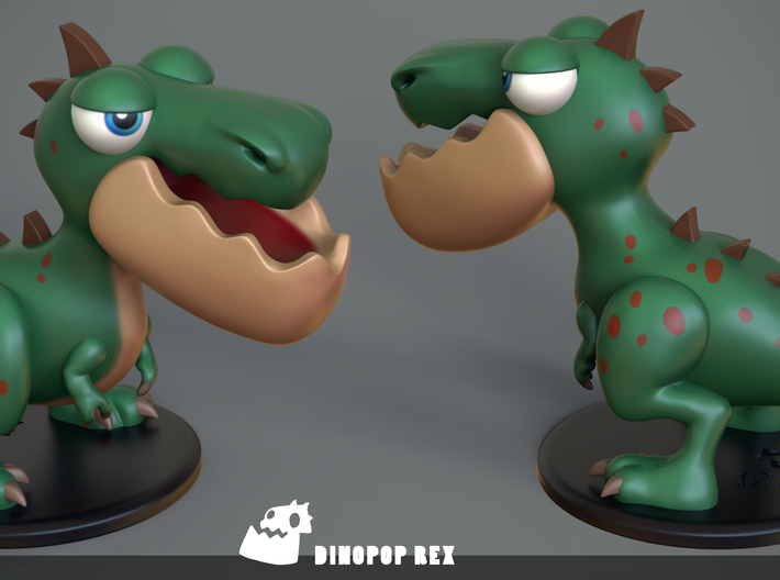 Dinopop Rex 3d printed 