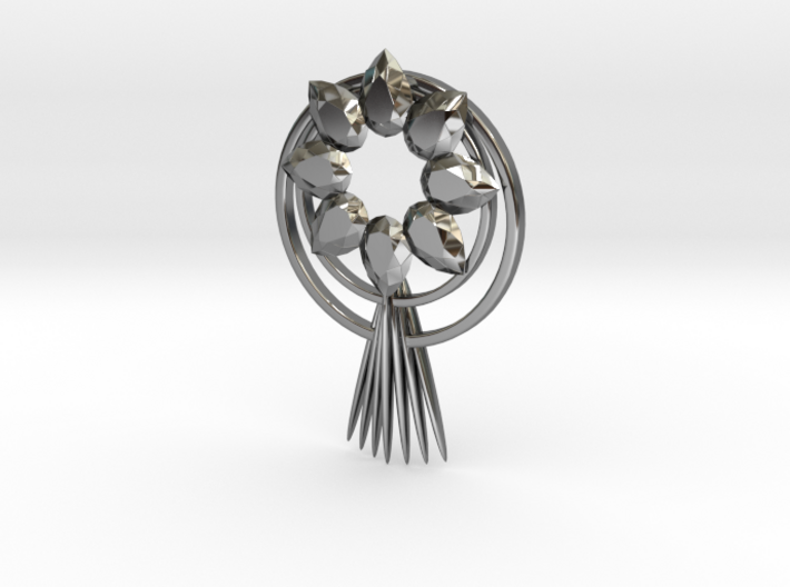 Sun goddess pendant(amaterasu) 3d printed
