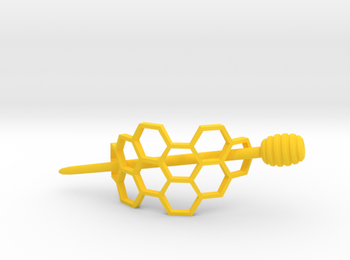 Honey Comb Hair Fastener 3d printed 