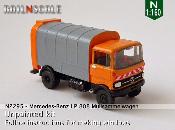 Mercedes-Benz LP 808 Müllsammelfahrzeug (N 1:160) 3d printed
