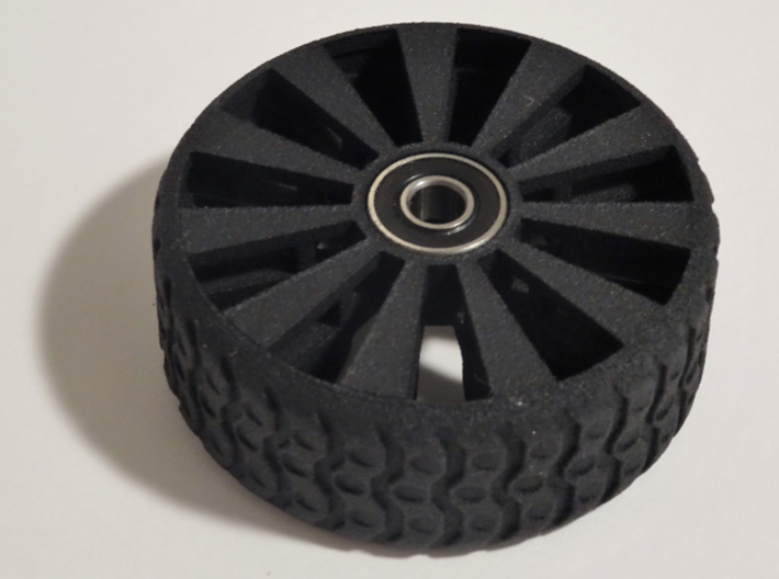 2 Inch Airless Tire for Use with 1/2 Inch Bearing 3d printed SHOWN WITH BEARING MCMASTER P/N 60355K861