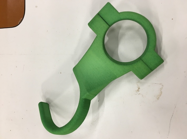 Hose hook (bottom) for Festool dust collector boom 3d printed Shown with top part (separate purchase)