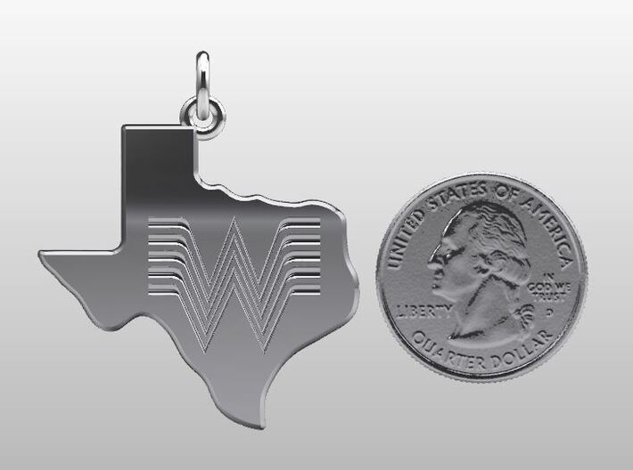 Whataburger Texas Pendant Charm 35mm 3d printed 