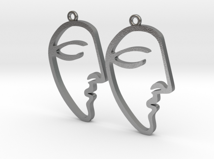 Picasso's Le Rêve (The Dream) Earrings 3d printed